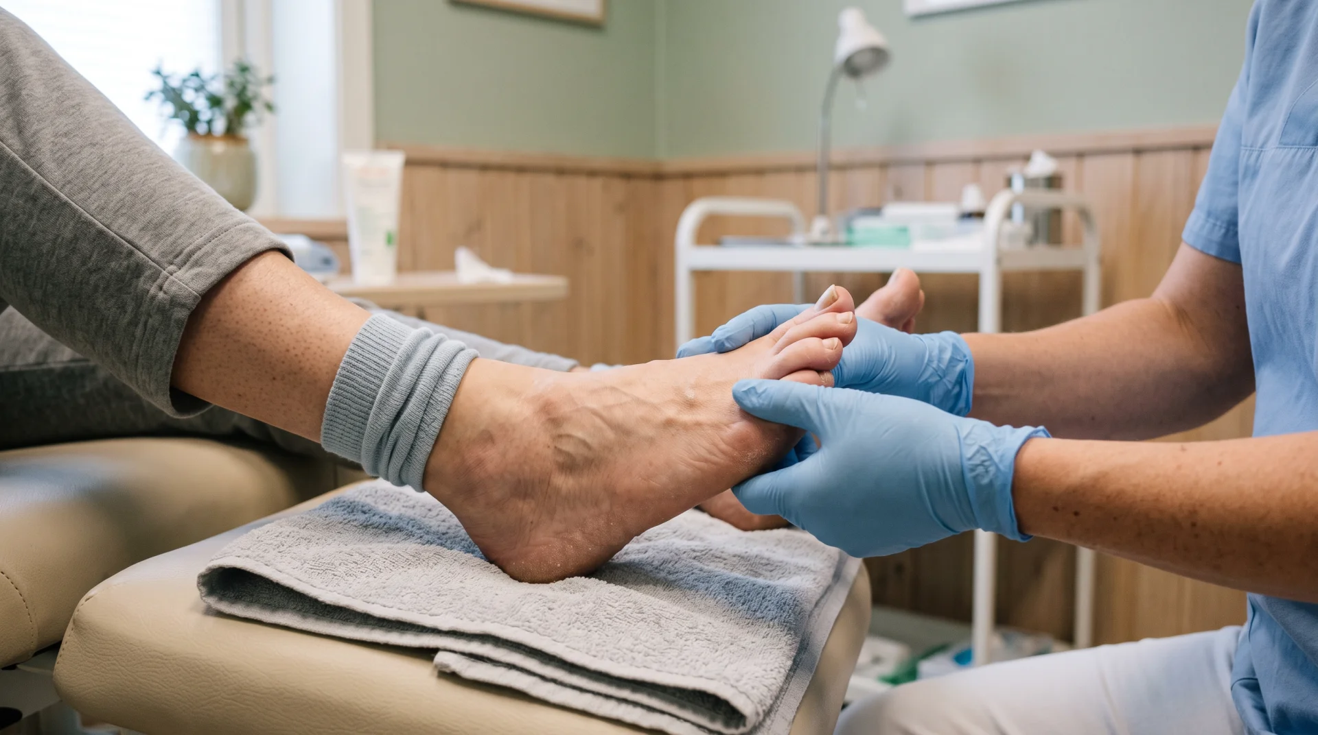 Behandling af ligtorne i fodplejeklinik på Nykøbing Falster